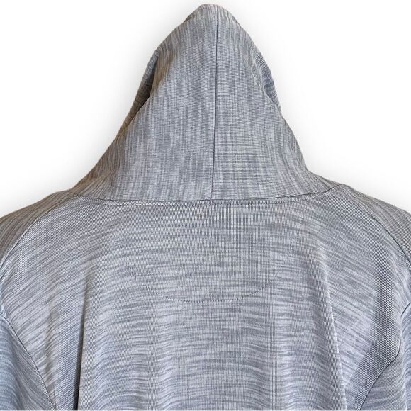 Pebble Beach Dry-Luxe Gray Space Dye Open Front Long Sleeve Golf Cardigan NWT - Picture 10 of 16